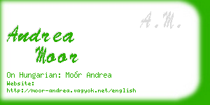 andrea moor business card